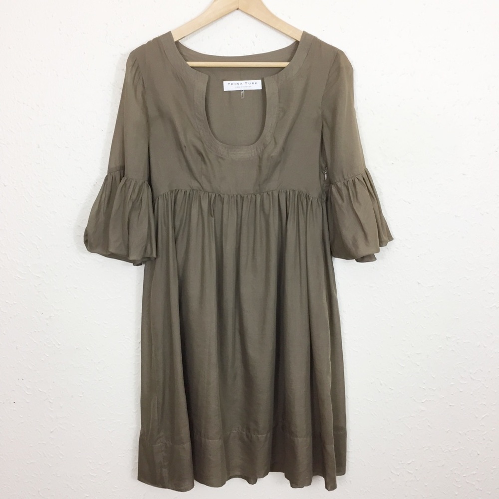 Trina Turk Cotton Dress - Army Green